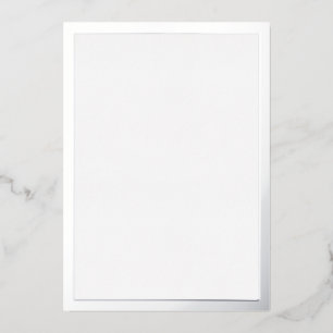 Blankes Silber Folieneinladung