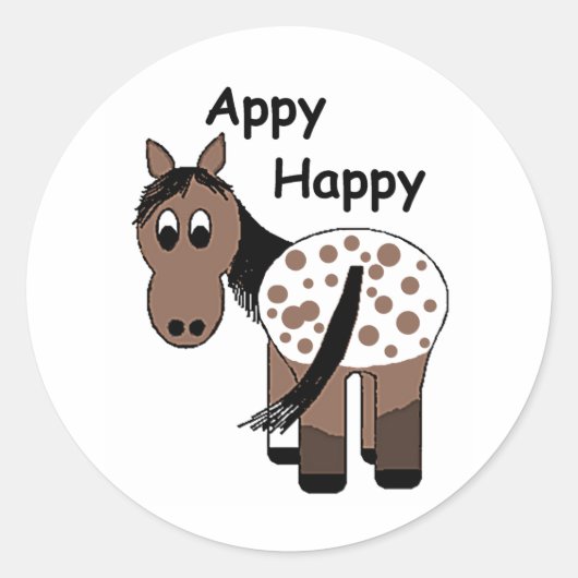 Blanket Appaloosa - Appy Happy Runder Aufkleber (Vorderseite)