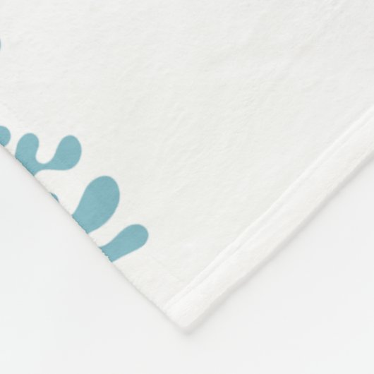 Blanket Aquamarin Seashell Starfish Beachy Pattern Fleecedecke (Ecke)