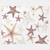 Blanket Beige Creme Lila Seehecht Fleecedecke (Vorderseite (Horizontal))