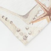 Blanket Beige Creme Lila Seehecht Fleecedecke (Ecke)