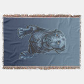 Blanket Blanket Blanket Blauer Hund Art Throw Blan Decke (Vorderseite)