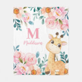 Blanket-Blanket-Girls mit GiraffenMonogramm Fleecedecke (Vorderseite)