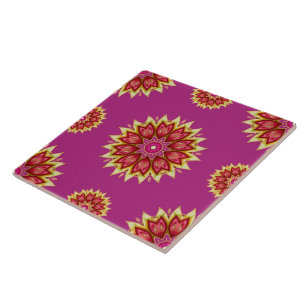 Blanket-Blume auf Magenta Fliese