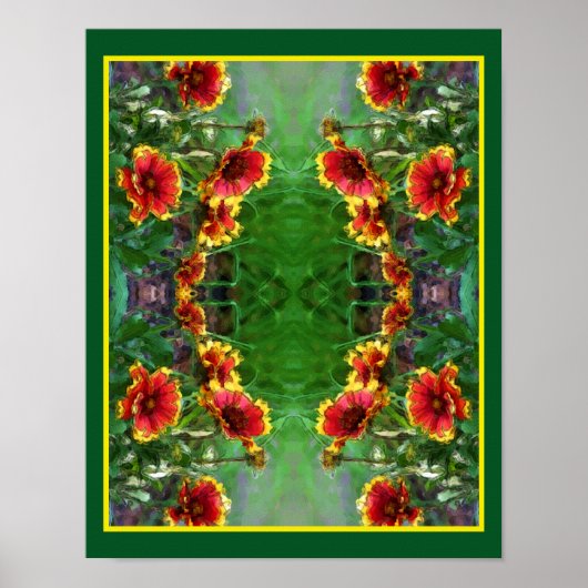 Blanket Blume Daisies Wasserfarbe Abstrakt Poster (Vorne)