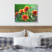 Blanket Blume Daisies Watercolor Leinwanddruck (Insitu (Schlafzimmer))