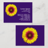 Blanket-Blume - Dunkles Violett Visitenkarte (Vorne/Hinten)