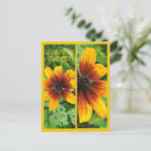 BLANKET BLUME LESEZEICHEN POSTKARTE (Stehend Vorderseite)