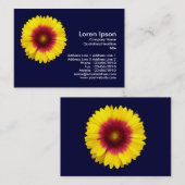 Blanket-Blume - Navy Blue Visitenkarte (Vorne/Hinten)