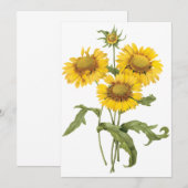 Blanket Blume Sonnenblumen von Redoute Einladung (Vorne/Hinten)