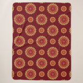Blanket-Blume über Burgund Sherpadecke (Vorderseite)
