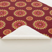Blanket-Blume über Burgund Sherpadecke (3/4)