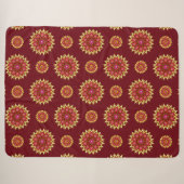 Blanket-Blume über Burgund Sherpadecke (Vorderseite (Horizontal))