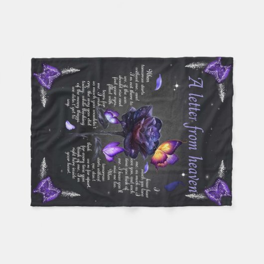 Blanket Butterfly ein Brief aus dem Himmel Fleecedecke (Vorderseite (Horizontal))