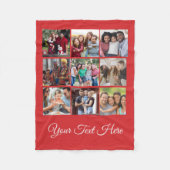 Blanket-Collage für rotes, individualisierbares Fo Fleecedecke (Vorderseite)