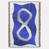 Blanket der Metis-Flagge - Erste Nationen Decke (Vorderseite Vertikal)