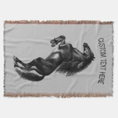 Blanket des schwarzen Pferdes mit benutzerdefinier Decke (Vorderseite)