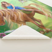 Blanket Fantasy Unicorn und Fee Sherpadecke (3/4)