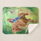 Blanket Fantasy Unicorn und Fee Sherpadecke (Vorderseite (Horizontal))