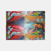 Blanket farbiges gestanztes Glas Frauen Fleecedecke (Vorderseite (Horizontal))