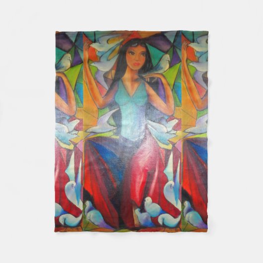 Blanket farbiges gestanztes Glas Frauen Fleecedecke (Vorderseite)