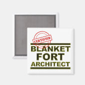 Blanket Fort Architect Funny Kühlschrankmagnet (Vorderseite/Rückseite)