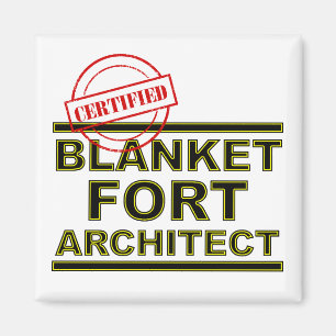Blanket Fort Architect Funny Kühlschrankmagnet