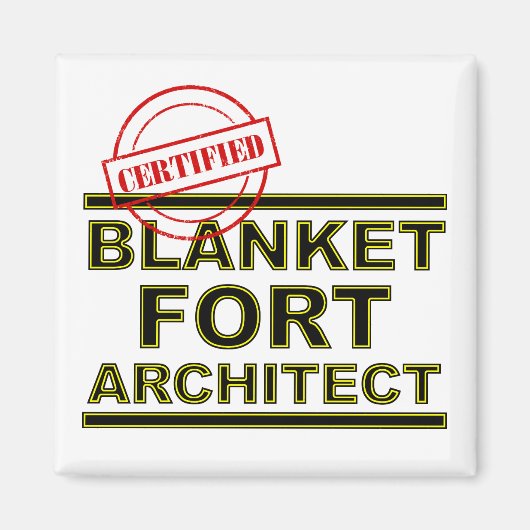 Blanket Fort Architect Funny Kühlschrankmagnet (Vorne)