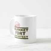 Blanket Fort Architect Funny Mug oder Travel Mug Kaffeetasse (Vorderseite Links)