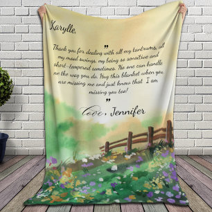 Blanket für Bestfriend mit Custom Message (FL-B1) Fleecedecke
