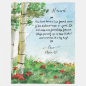 Blanket für einen Langstreckenfreund | COVID-Meldu Fleecedecke (Vorderseite)