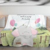 Blanket für Großkind mit Botschaft und Elefant Fleecedecke