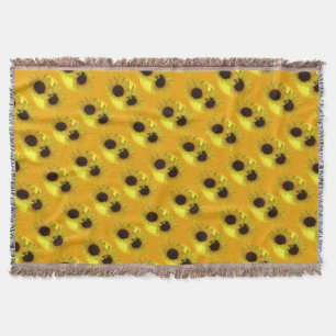 Blanket-Gelb-Sonnenblumen-Kehlkopf Decke
