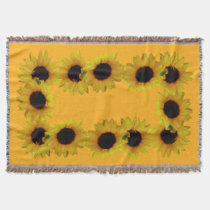 Blanket-Gelb-Sonnenblumen-Kehlkopf Decke