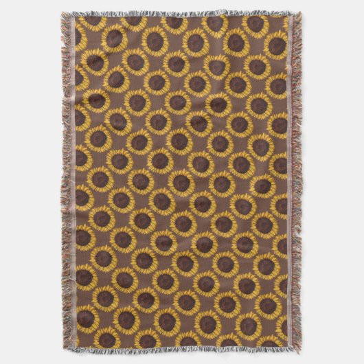 Blanket-Gelb-Sonnenblumen-Kehlkopf Decke (Vorderseite Vertikal)