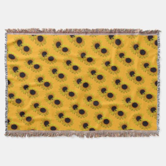Blanket-Gelb-Sonnenblumen-Kehlkopf Decke (Vorderseite)