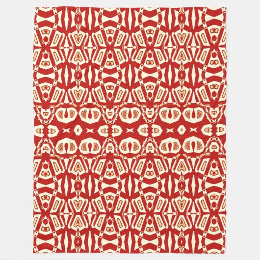 Blanket Grosses 60" x 80" rotes klassisches Design Fleecedecke (Vorderseite)