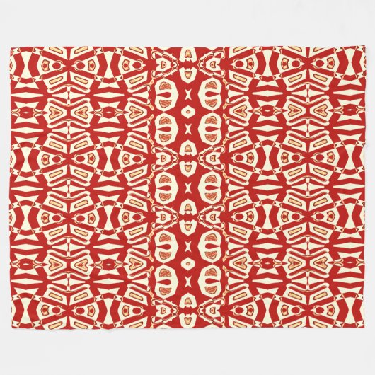 Blanket Grosses 60" x 80" rotes klassisches Design Fleecedecke (Vorderseite (Horizontal))