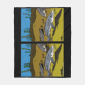 BLANKET - LAKE STURGEON COLORING PAGE - SPOT DIF FLEECEDECKE (Vorderseite)