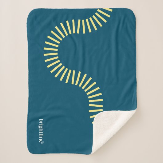 Blanket - Marine mit Spur und Logo Sherpadecke (Vorderseite)