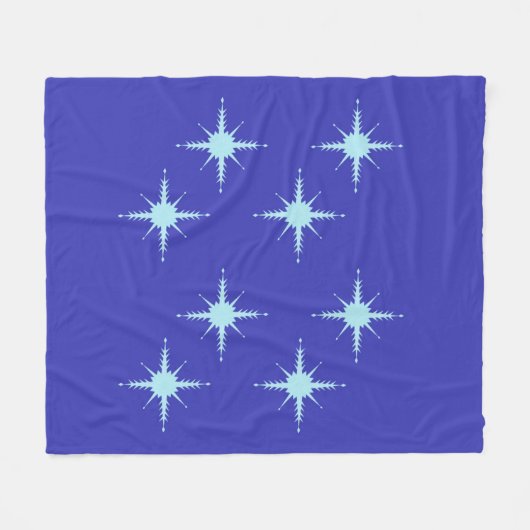 Blanket mit schönen Schneeflocken Fleecedecke (Vorderseite (Horizontal))