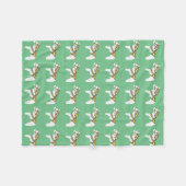 Blanket mit weißen Dalapferden Fleecedecke (Vorderseite (Horizontal))