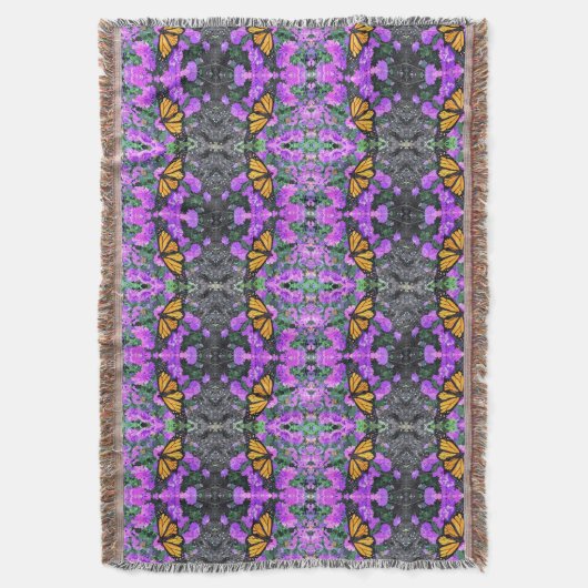 Blanket-Monarchen auf Aster werfen Decke (Vorderseite Vertikal)