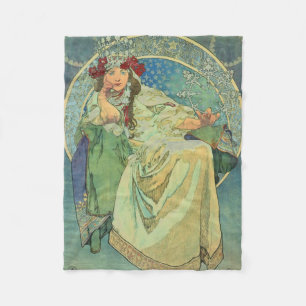 Blanket Mucha Alfons Princezna Hyacinta 1911 Fleecedecke