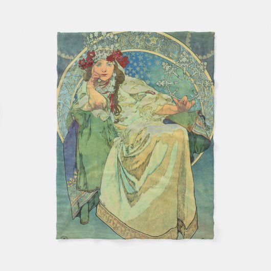 Blanket Mucha Alfons Princezna Hyacinta 1911 Fleecedecke (Vorderseite)