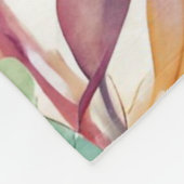 Blanket Orange Green White Tropical Palm Blätter Fleecedecke (Ecke)