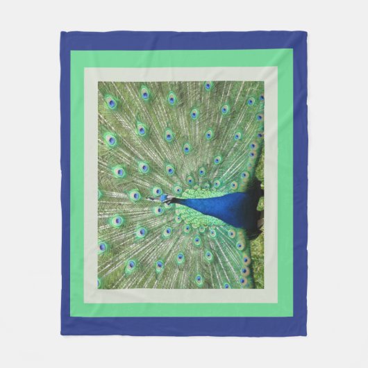 Blanket - Pfau Fleecedecke (Vorderseite)
