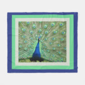 Blanket - Pfau Fleecedecke (Vorderseite (Horizontal))