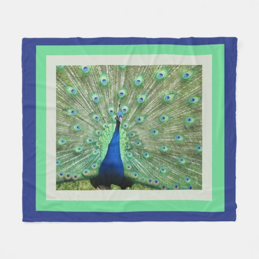 Blanket - Pfau Fleecedecke (Vorderseite (Horizontal))