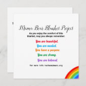 Blanket-Projektkarte Feiertagskarte (Vorne/Hinten)